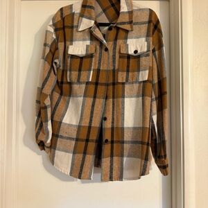 Plaid Button-Up Women's Jacket